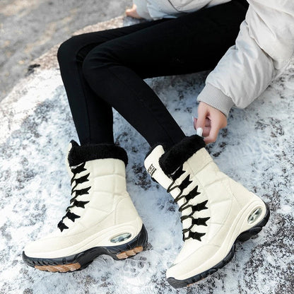 Bottes de Neige à Lacets avec Tige Montante pour Adultes | Idéal pour Saison Froide