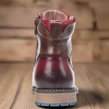 Bottines à lacets et zip pour hommes