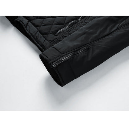 Veste Matelassée avec Fermeture Zippée et Col Montant pour Hommes | Idéal pour Saisons Intermédiaires