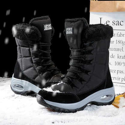 Bottes de Neige à Lacets avec Tige Montante pour Adultes | Idéal pour Saison Froide