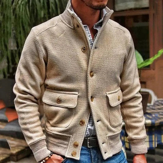 Veste Avec Boutons Apparents Et Poches Multiples Pour Homme | Idéale Pour Les Journées Décontractées En Saison Fraîche