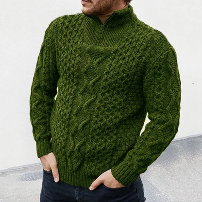 Pull Tricoté avec Col Demi-Zip pour Homme | Idéal pour un Usage Quotidien