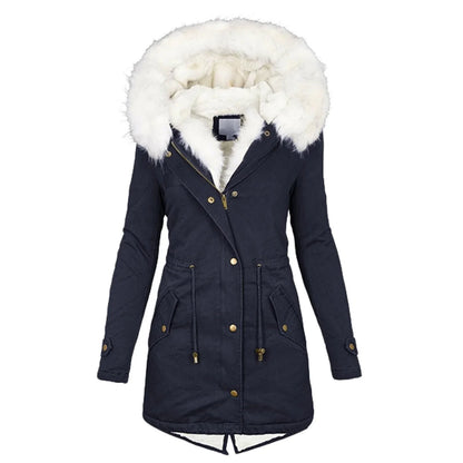 Manteau Long d’Hiver avec Capuche pour Femme | Idéal pour les Journées Froides