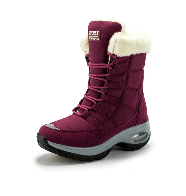 Bottes de Neige à Lacets avec Tige Montante pour Adultes | Idéal pour Saison Froide