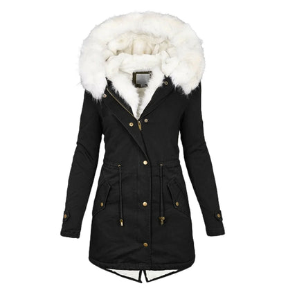 Manteau Long d’Hiver avec Capuche pour Femme | Idéal pour les Journées Froides
