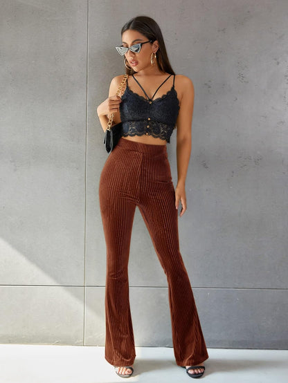 Pantalon Évasé avec Taille Standard pour Femme | Idéal pour un Usage Quotidien