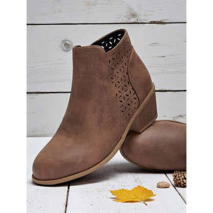 Bottines ajourées à talon pour femmes