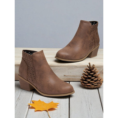 Bottines ajourées à talon pour femmes