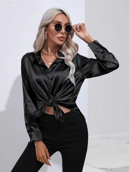 Blouse à Manches Longues avec Fini Subtil pour Femme | Idéale pour le Travail et le Quotidien