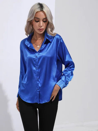 Blouse à Manches Longues avec Fini Subtil pour Femme | Idéale pour le Travail et le Quotidien