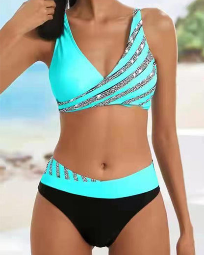 Ensemble Bikini Imprimé avec Motif Multicolore pour Femme | Idéal pour l’Été