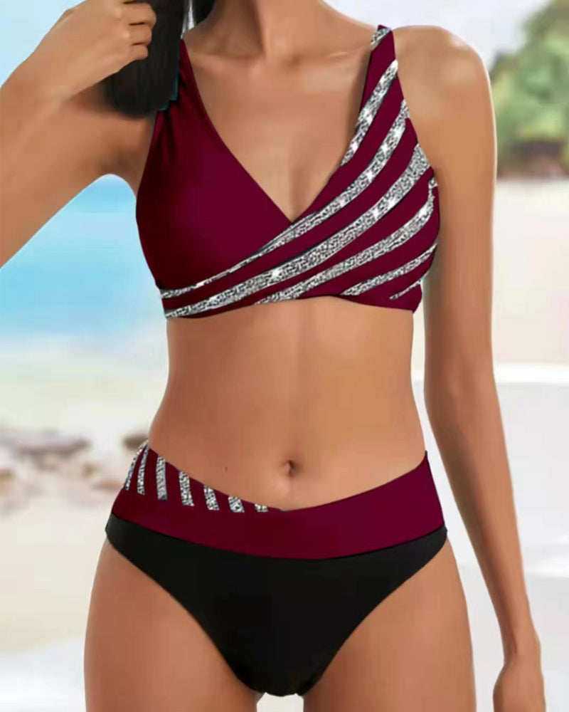 Ensemble Bikini Imprimé avec Motif Multicolore pour Femme | Idéal pour l’Été
