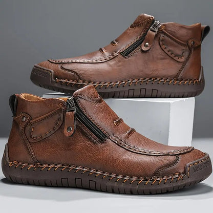 Bottines avec coutures apparentes et fermeture éclair pour homme | idéal pour les sorties en ville