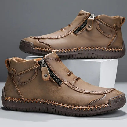 Bottines avec coutures apparentes et fermeture éclair pour homme | idéal pour les sorties en ville