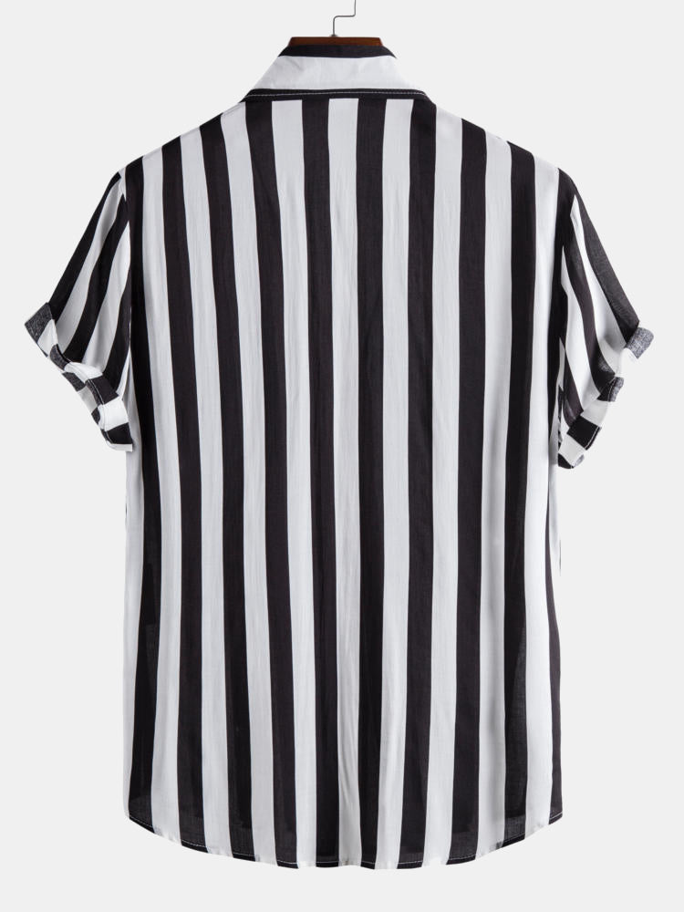 Chemise à Rayures Larges pour Homme | Idéale pour un Style Décontracté ou Habillé Décontracté