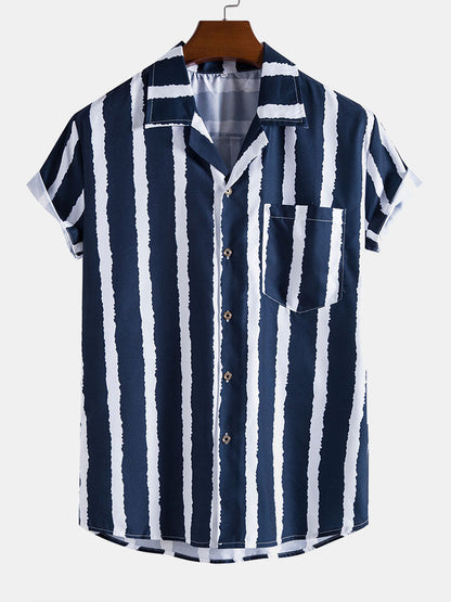 Chemise à Rayures Larges pour Homme | Idéale pour un Style Décontracté ou Habillé Décontracté