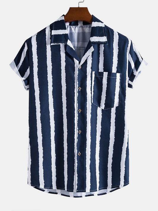 Chemise à Rayures Larges pour Homme | Idéale pour un Style Décontracté ou Habillé Décontracté