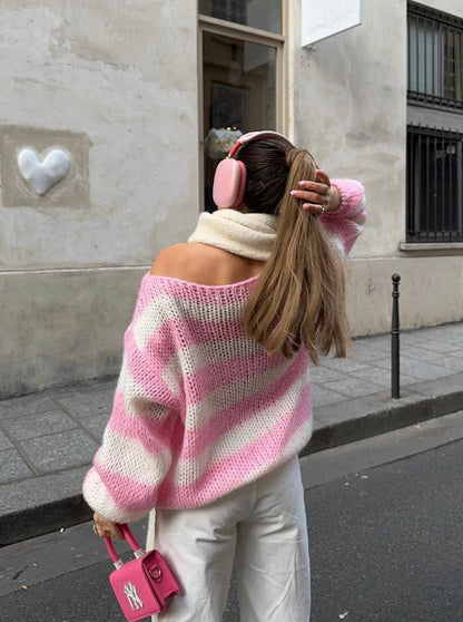 Pull À Col Rond avec Coupe Classique pour Femme | Idéal pour Les Journées Fraîches