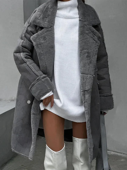 Manteau Long avec Col Montant Et Fermeture Boutonnée pour Femme | Idéal pour L’Hiver