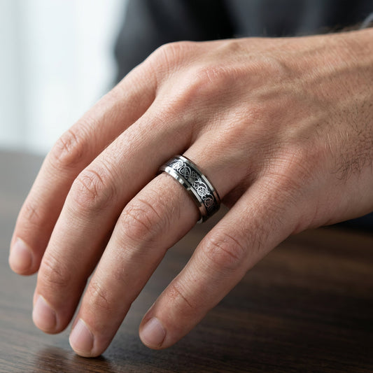 Bague à motif celtique pour hommes