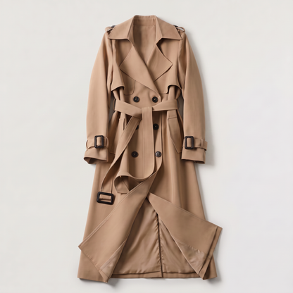 Trench-coat double boutonnage avec ceinture pour femmes | Idéal pour l’automne