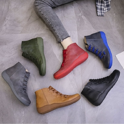 Bottines à lacets croisés et fermeture éclair pour femmes | Idéal pour l’automne et le quotidien