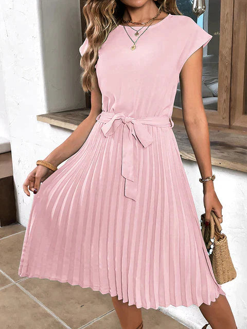 Robe D'Été À Coupe En Ligne A Avec Ceinture Pour Femme | Idéale Pour Saison Chaude Et Occasions Sociales