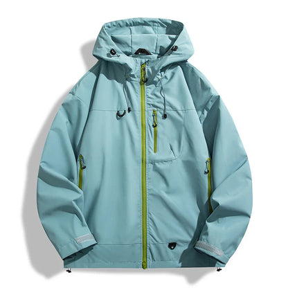 Veste de pluie à capuche avec poches zippées pour homme | Idéal pour l'automne