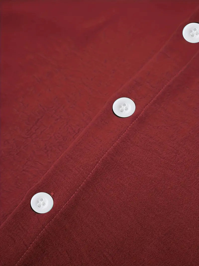 Chemise À Manches Longues Avec Coupe Droite Pour Hommes | Idéale Pour Le Quotidien Et Les Sorties