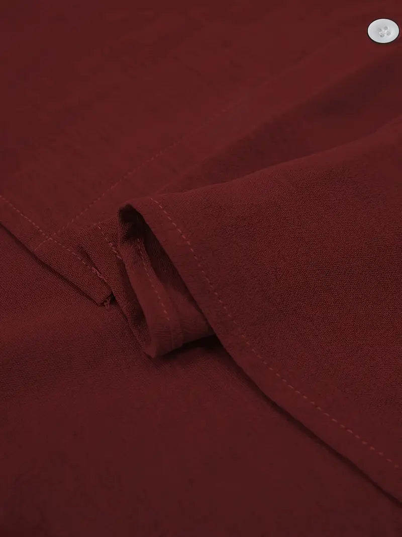 Chemise À Manches Longues Avec Coupe Droite Pour Hommes | Idéale Pour Le Quotidien Et Les Sorties