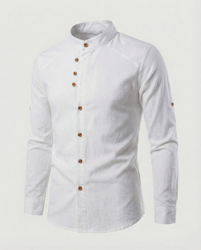 Chemise À Coupe Slim Avec Col Classique Pour Hommes | Idéale Pour Le Quotidien Et Les Occasions Formelles