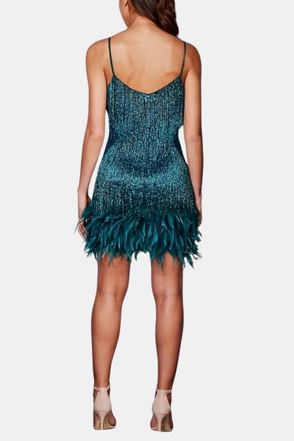 Robe Mini Avec Détails À Franges Et Bretelles Fines Pour Femme | Idéal Pour Soirées Et Célébrations
