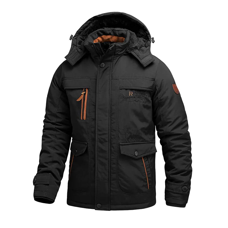 Veste d’Hiver avec Capuche Amovible pour Homme | Adaptée aux Activités en Plein Air