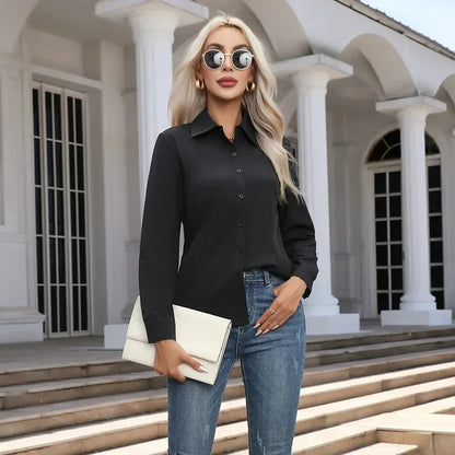 Chemise Avec Coupe Polyvalente Et Manches Longues Pour Femme | Idéale Pour Usage Quotidien