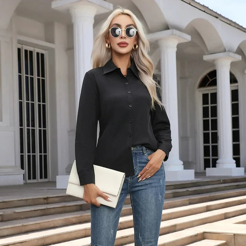 Chemise À Manches Longues Avec Coupe Structurée Pour Femmes | Idéal Pour Usage Quotidien