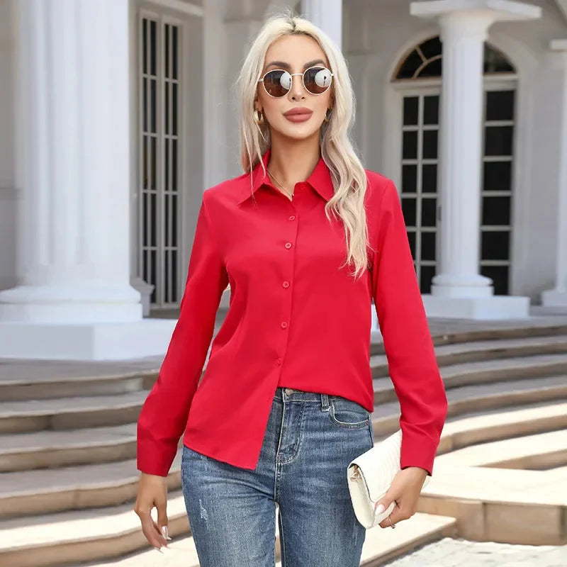 Chemise Avec Coupe Polyvalente Et Manches Longues Pour Femme | Idéale Pour Usage Quotidien