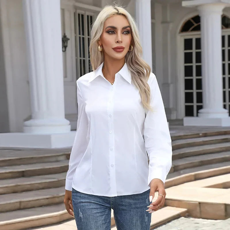 Chemise Avec Coupe Polyvalente Et Manches Longues Pour Femme | Idéale Pour Usage Quotidien