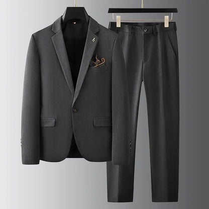 Ensemble Costume Décontracté pour Homme avec Pantalon Et Veste | Idéal pour Le Printemps Et L’Été