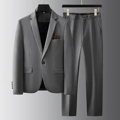 Ensemble Costume Décontracté pour Homme avec Pantalon Et Veste | Idéal pour Le Printemps Et L’Été