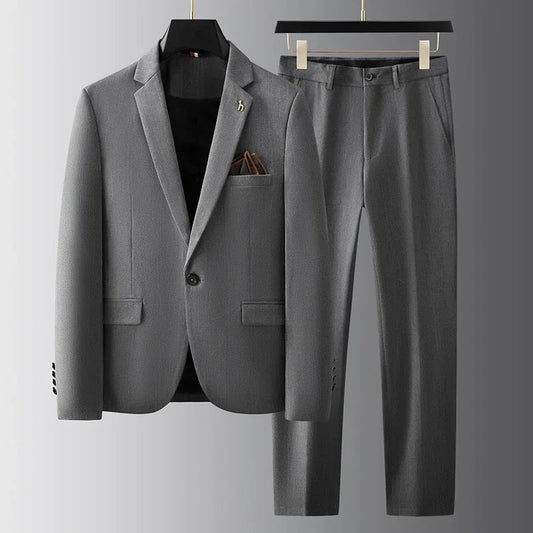 Ensemble Costume Décontracté pour Homme avec Pantalon Et Veste | Idéal pour Le Printemps Et L’Été