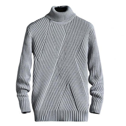 Pull Épais Uni pour Hommes avec Col Rond | Idéal pour l’Automne et l’Hiver