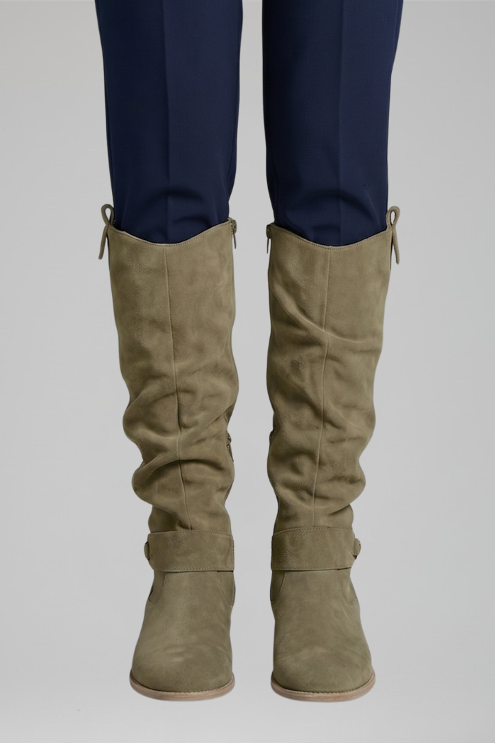 Bottes hautes à boucle pour femmes
