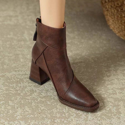 Bottines à bout carré pour femmes