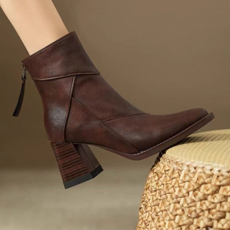 Bottines à bout carré pour femmes