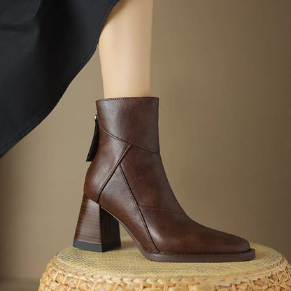 Bottines à bout carré pour femmes