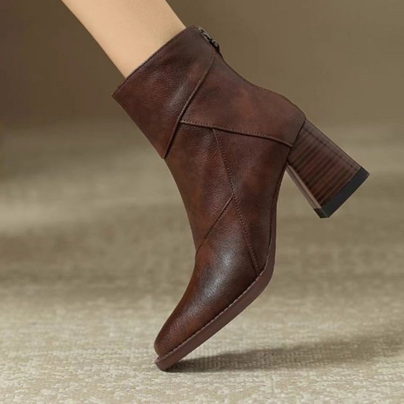 Bottines à bout carré pour femmes