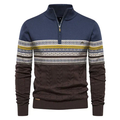 Pull Décontracté à Accents Rétro pour Homme | Idéal pour les Occasions Informelles