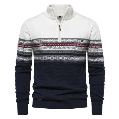 Pull Décontracté à Accents Rétro pour Homme | Idéal pour les Occasions Informelles