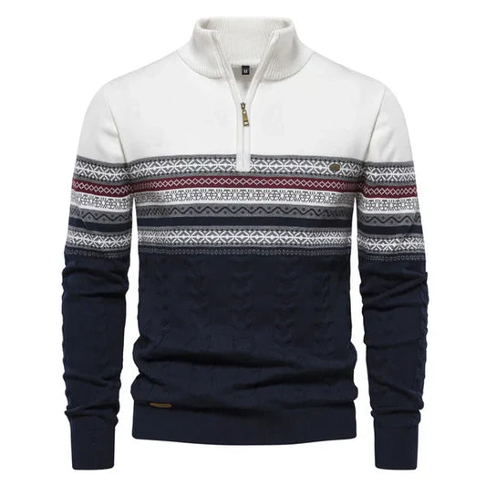 Pull Décontracté à Accents Rétro pour Homme | Idéal pour les Occasions Informelles