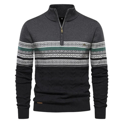 Pull Décontracté à Accents Rétro pour Homme | Idéal pour les Occasions Informelles
